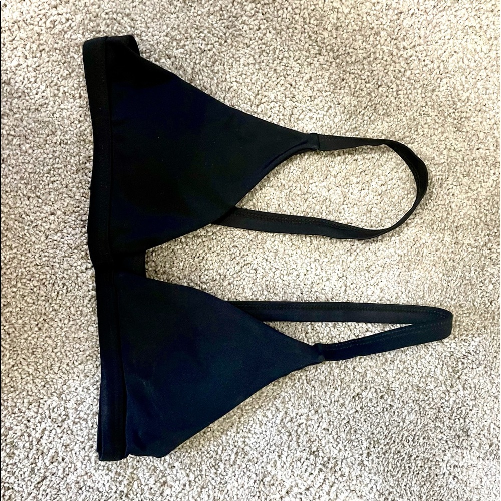 Black basic bikini top from shein